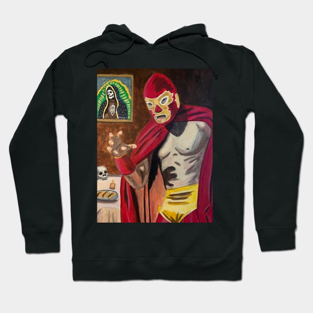 Luchador Hoodie by Bad Hombre Art